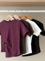 Asymmetric buckle detail t-shirt - Image 2