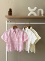 Embroidered button down shirt