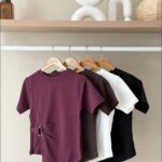 Asymmetric buckle detail t-shirt