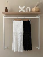 Lace patterned column midi skirt