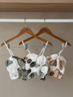 Rosette textured bustier top