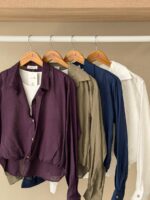 Gathered hem button down shirt - Image 2