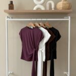 Side tie ruched jersey top