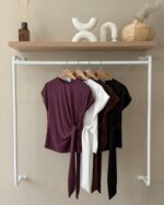 Side tie ruched jersey top