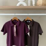 Polo t-shirt with removable scarf
