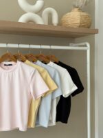 Cropped crew neck t-shirt - Image 2