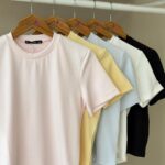 Cropped crew neck t-shirt