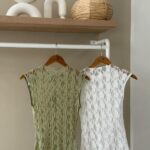 High neck lace shell top