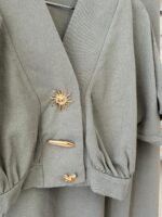 Linen cropped top & wide leg pants set - Image 4