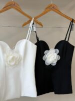 Floral rosette corset cami top - Image 2