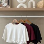 Bubble hem cropped t-shirt