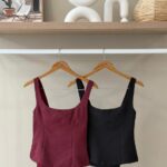 Open back bow tie corset top