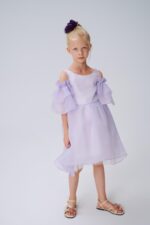 purple Cold Shoulder Dress