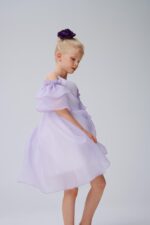 purple Cold Shoulder Dress - Image 2