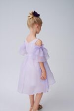 purple Cold Shoulder Dress - Image 3