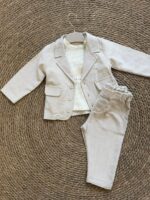Baby Beige Blazer and Pants Set
