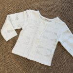 White Crochet Baby Cardigan Sweater