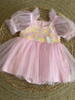 Pink Tulle Baby Dress With Sequins