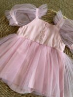 Pink Tulle Baby Dress With Sequins - Image 2
