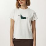 Dachshund embroidered graphic t-shirt