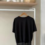 Black lace hem t-shirt