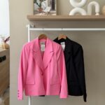 Single button notched lapel blazer