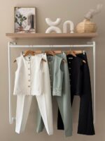 Lace hem sleeveless button down vest - Image 3