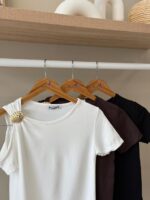 Gold shell detail top - Image 2