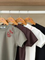 Beaded leaf patch t-shirt - Image 2