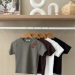 Beaded leaf patch t-shirt