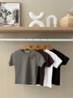 Beaded leaf patch t-shirt