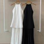 Halter neck drop waist maxi dress