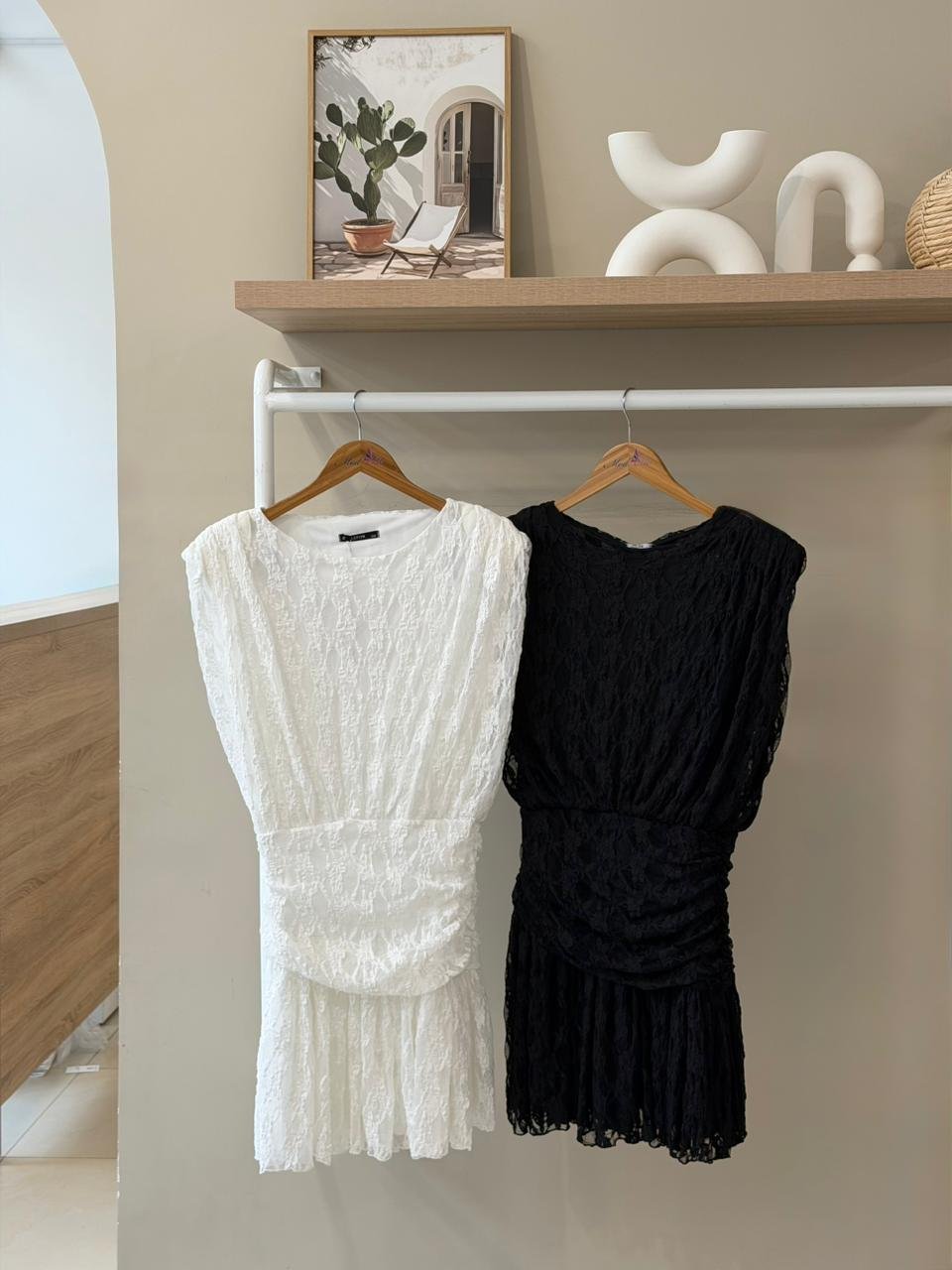 2026/04/2673.jpg Draped lace cape sleeve mini dress - Image 1