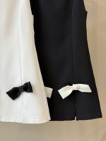 Contrast bow mini shift dress - Image 2