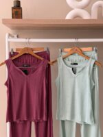 Pointelle v-neck see through pajama - Image 2