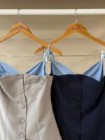 Tailored corset style spaghetti strap top - Image 2