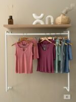 Pointelle v-neck see through pajama