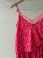 Leopard lace cami fuchsia pajama - Image 2