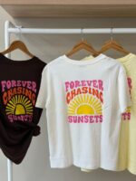 'Forever chasing sunsets' graphic t-shirt - Image 3