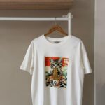Ramen cat graphic white t-shirt
