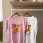 Palermo sicilia orange graphic t-shirt