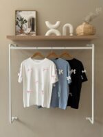 Satin bow t-shirt