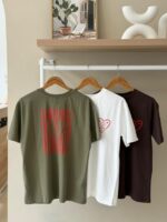 Heart graphic print crew neck t-shirt - Image 3