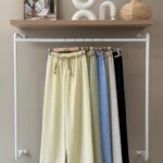 Linen wide leg pants with rope belt