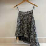 Bohemian print asymmetrical camisole brown top