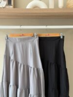 Asymmetrical tiered midi skirt - Image 2
