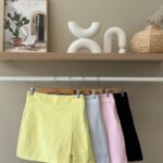 Front slit tailored skort