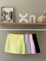 Front slit tailored skort