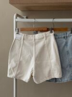 Side zip mini denim skort - Image 2