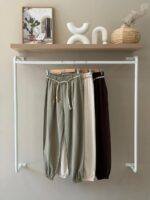 Braided belt linen joggers